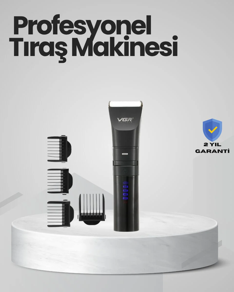 Şarjlı Tıraş Makinesi –Dijital Ekranlı Hızlı Şarjlı Profesyonel K