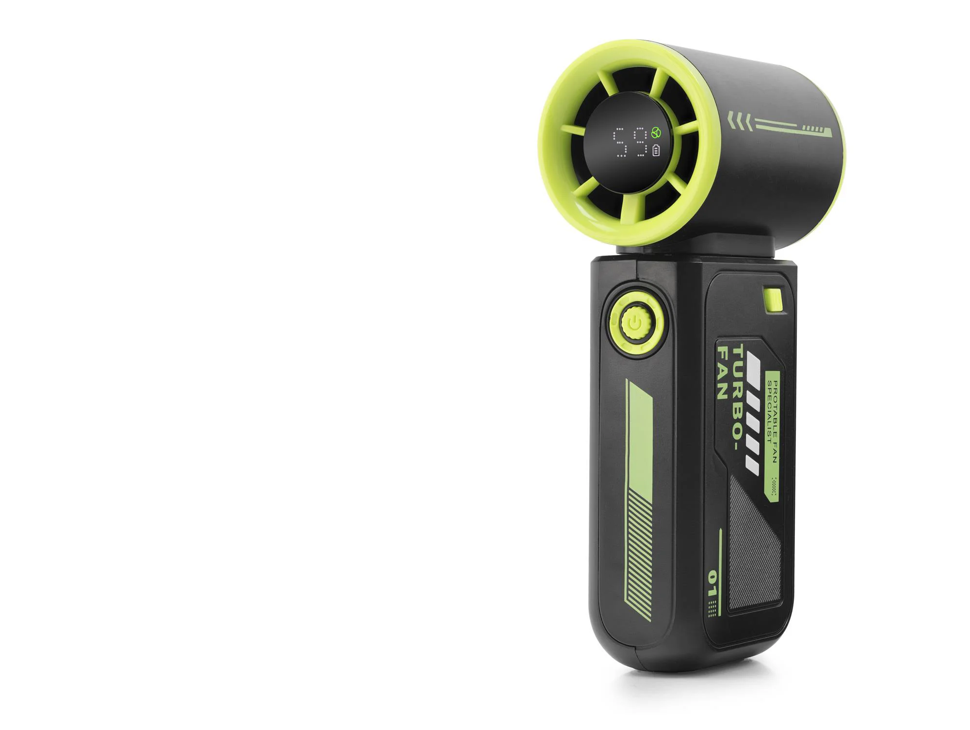 Şarjlı Turbo Mini El Fanı Dijital Göstergeli N115