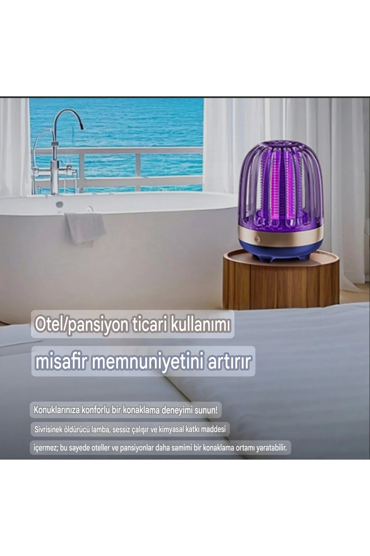 Şarjlı uv ışıklı elektrikli sivrisinek öldürücü lamba makine 15cm tehlikeli değil