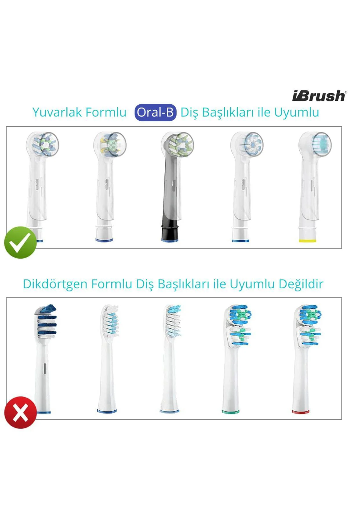 Şarjlı Ve Pilli Diş Fırçaları Için 8 Adet Koruyucu Kapak