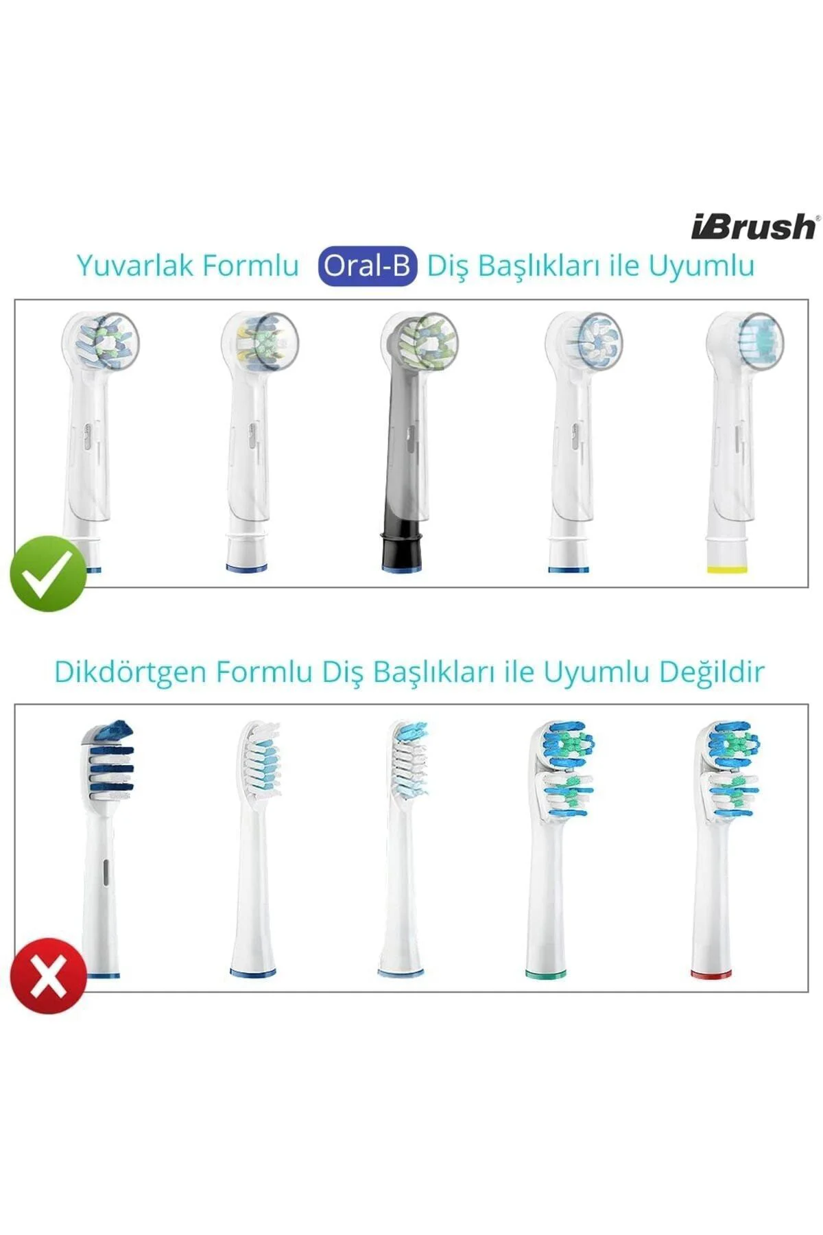 Şarjlı Ve Pilli Diş Fırçaları Için 4 Adet Koruyucu Kapak Uyumlu