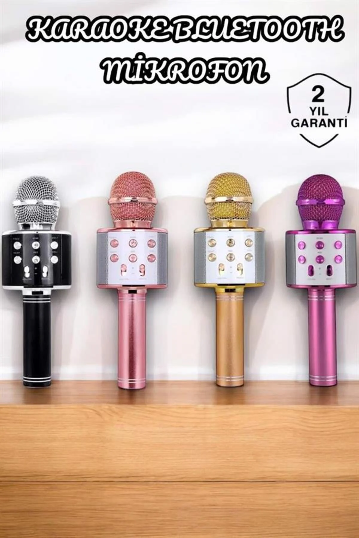 Şarjlı Ve Uzun Pil Ömürlü Karaoke Mikrofon Usb Bellek Destekli, Profesyonel Ses - Görsel 2
