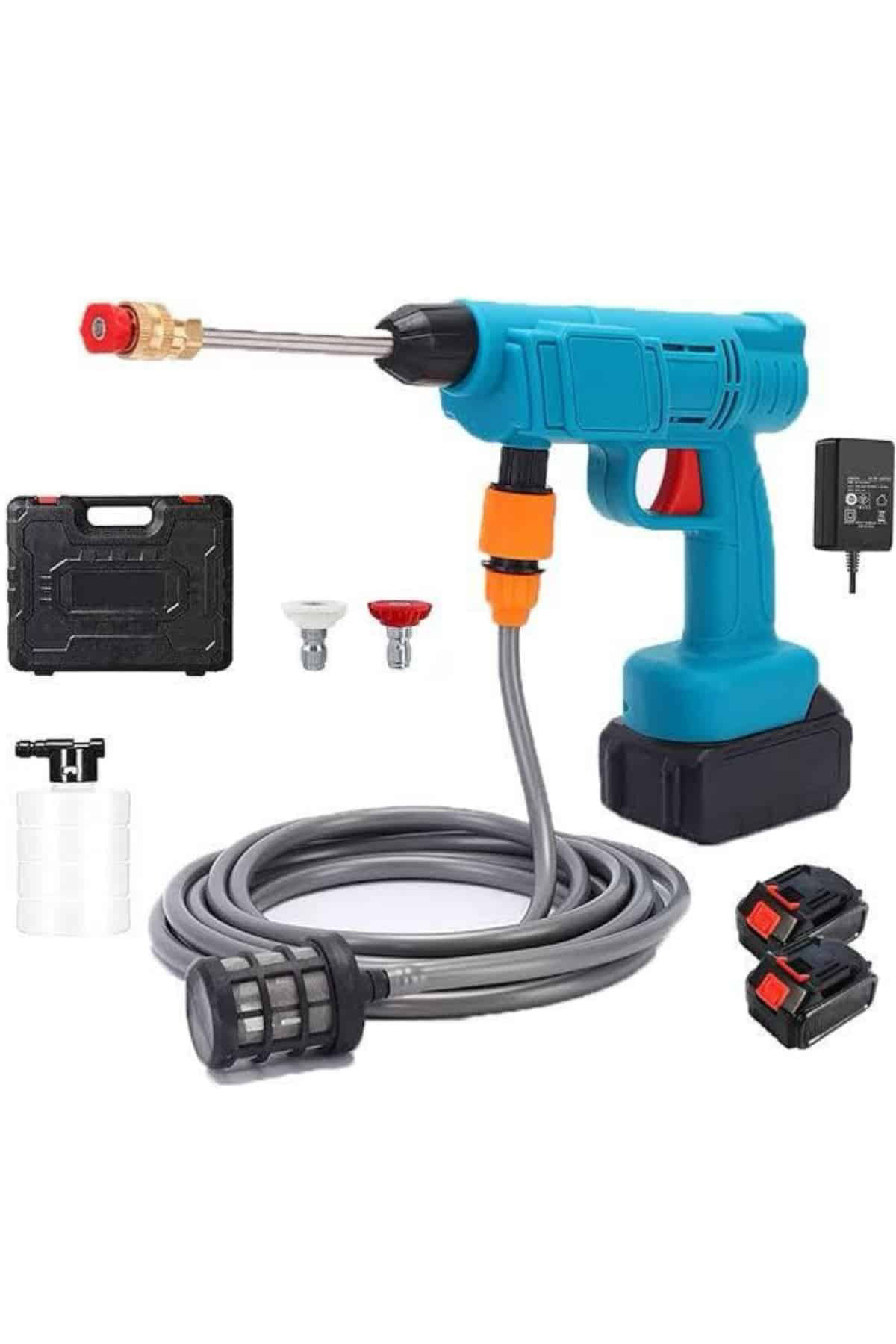 Şarjlı Ve Yüksek Basınçlı Oto Yıkama Makinesi Ve Sulama Tabancası