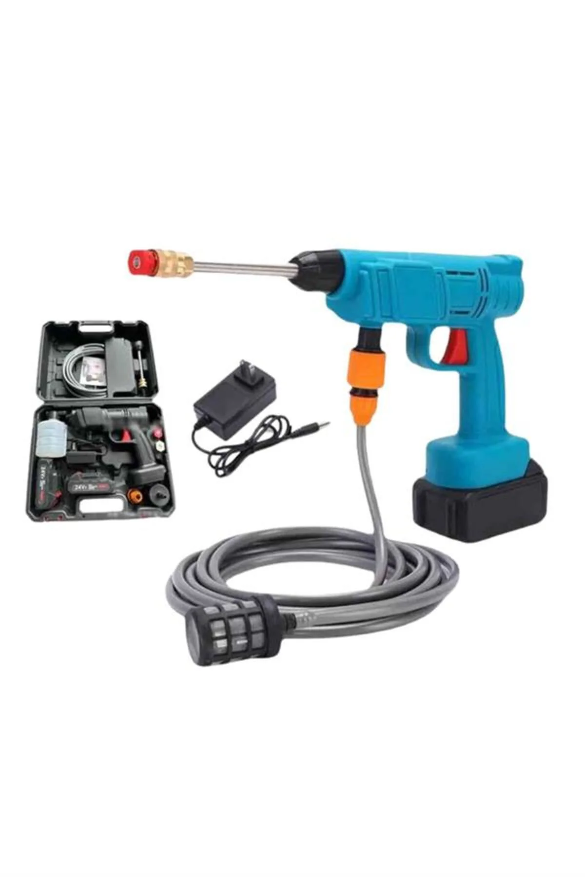 Şarjlı Ve Yüksek Basınçlı Oto Yıkama Makinesi Ve Sulama Tabancası