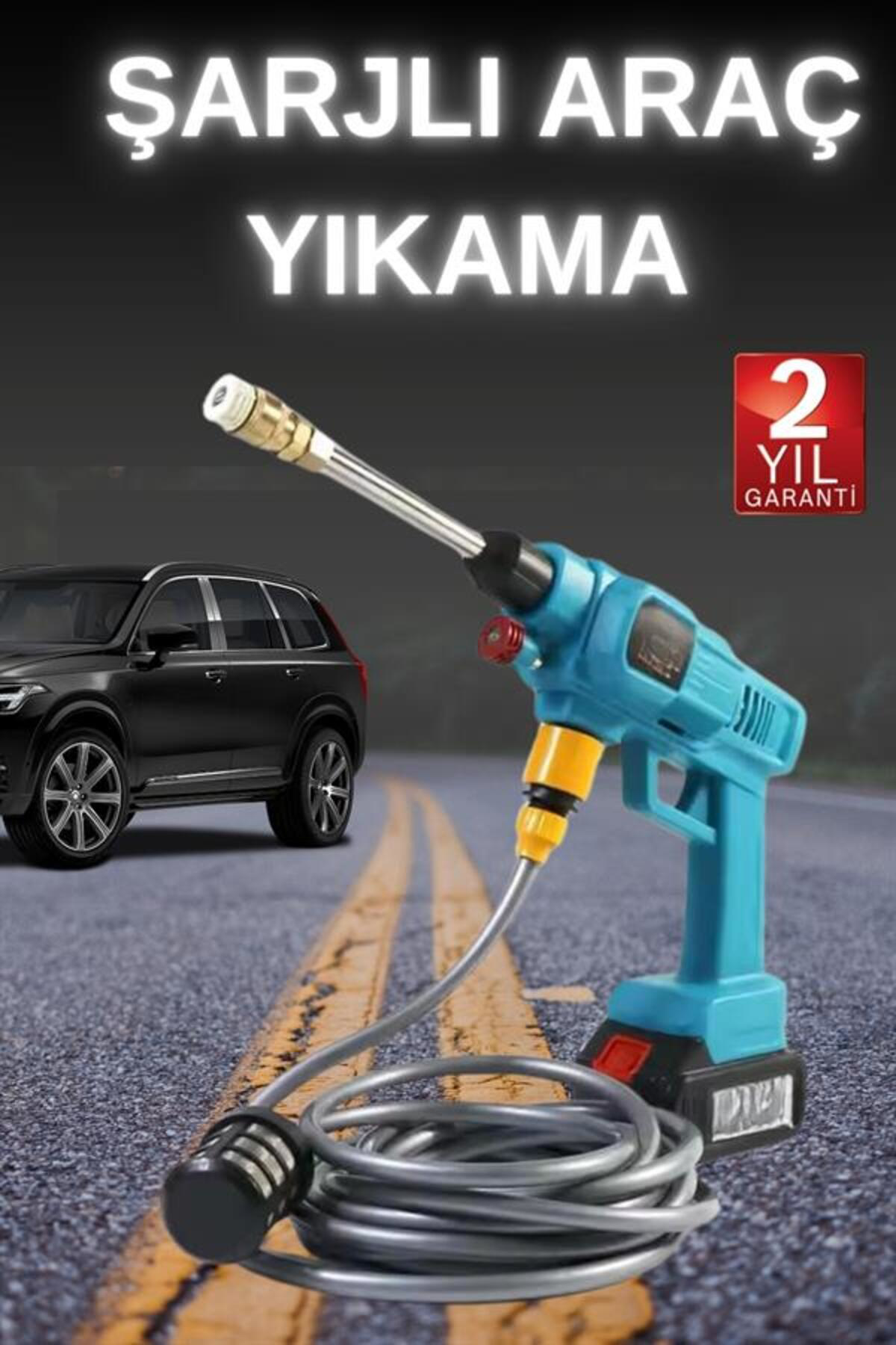 Şarjlı Ve Yüksek Basınçlı Oto Yıkama Makinesi Ve Sulama Tabancası