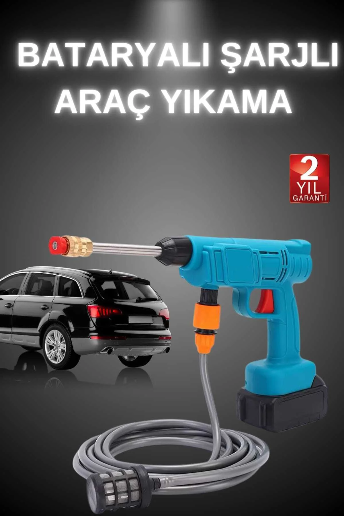 Şarjlı Ve Yüksek Basınçlı Oto Yıkama Makinesi Ve Sulama Tabancası
