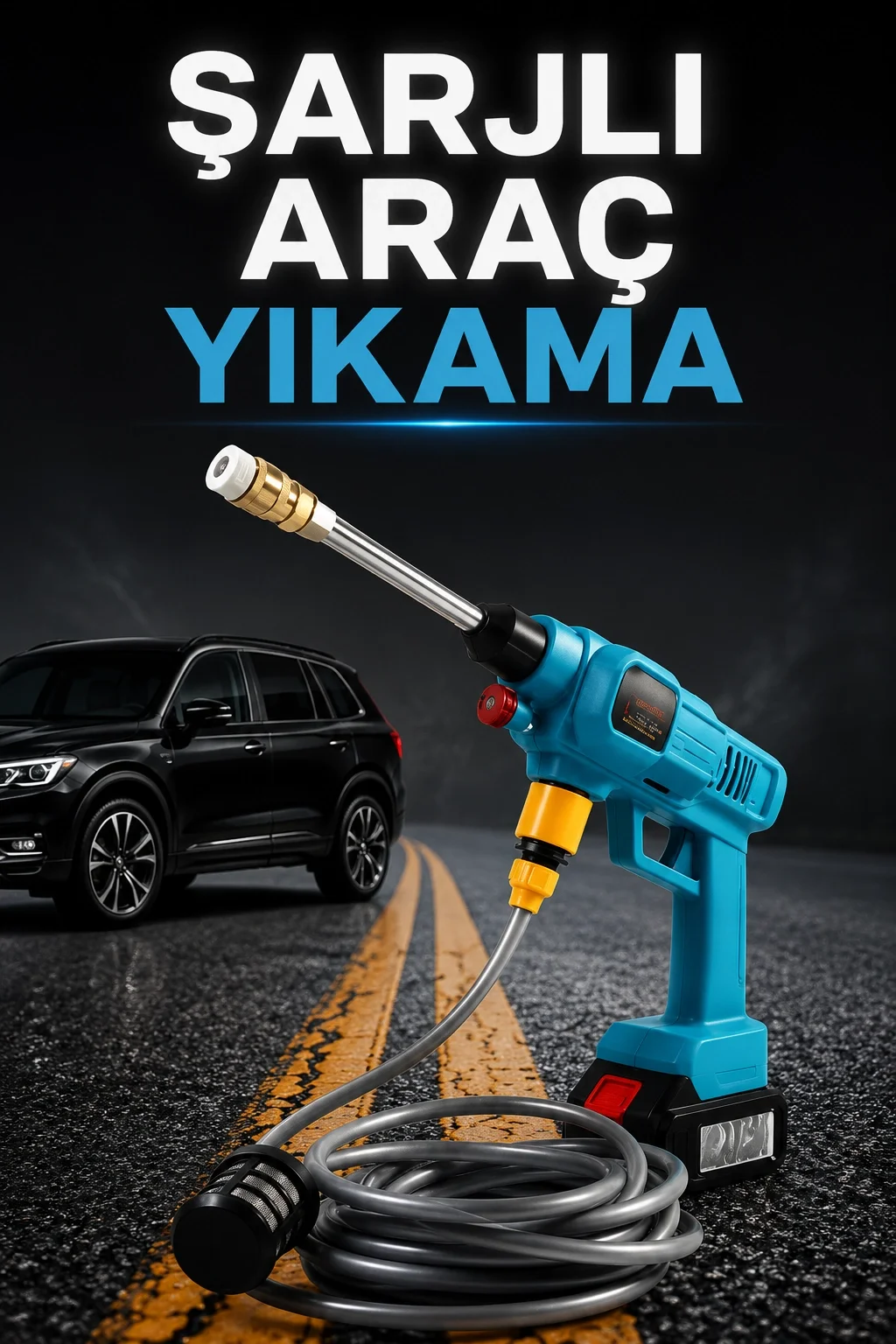 Şarjlı Ve Yüksek Basınçlı Oto Yıkama Makinesi Ve Sulama Tabancası Bahçe Yıkama Makinesi