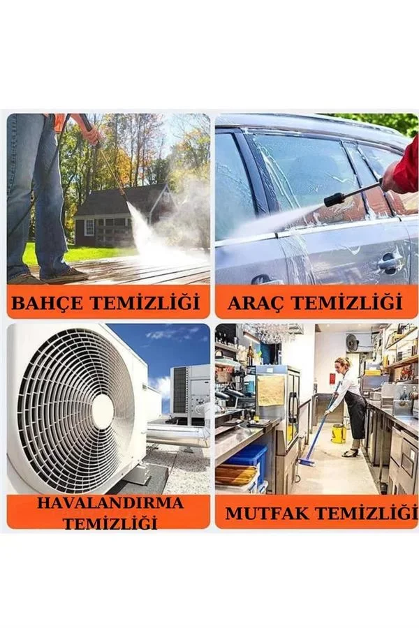 Şarjlı Ve Yüksek Basınçlı Oto Yıkama Makinesi Ve Sulama Tabancası