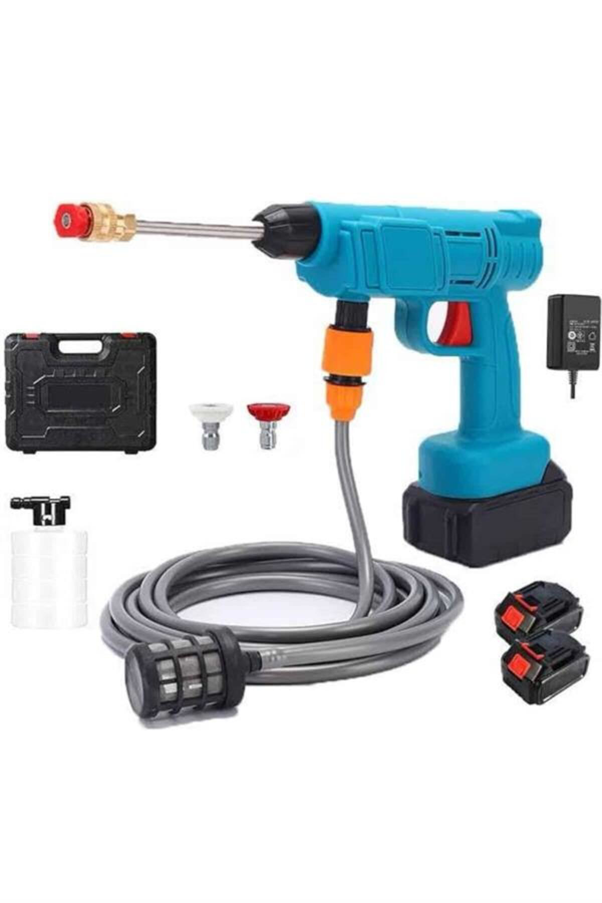 Şarjlı Ve Yüksek Basınçlı Oto Yıkama Makinesi Ve Sulama Tabancası