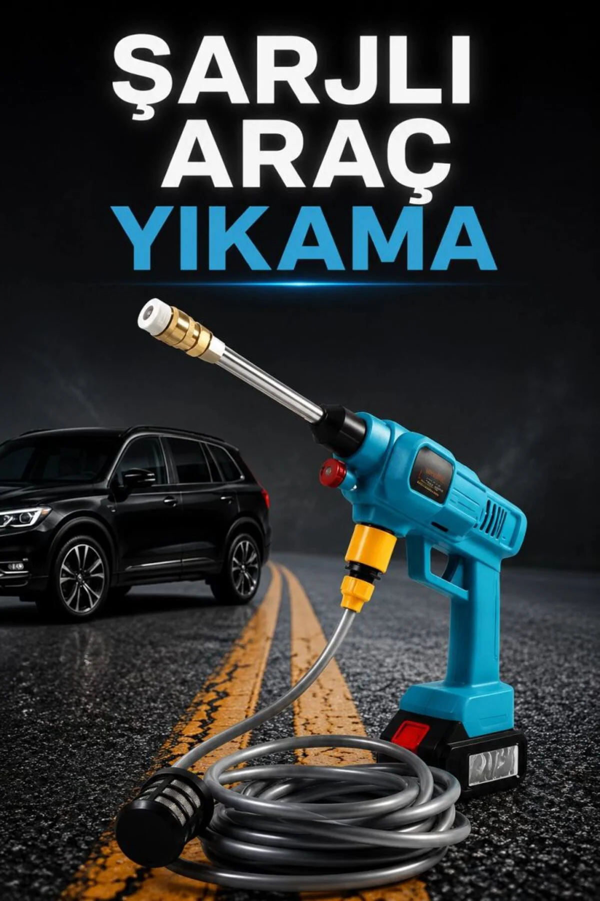 Şarjlı Ve Yüksek Basınçlı Oto Yıkama Makinesi Ve Sulama Tabancası