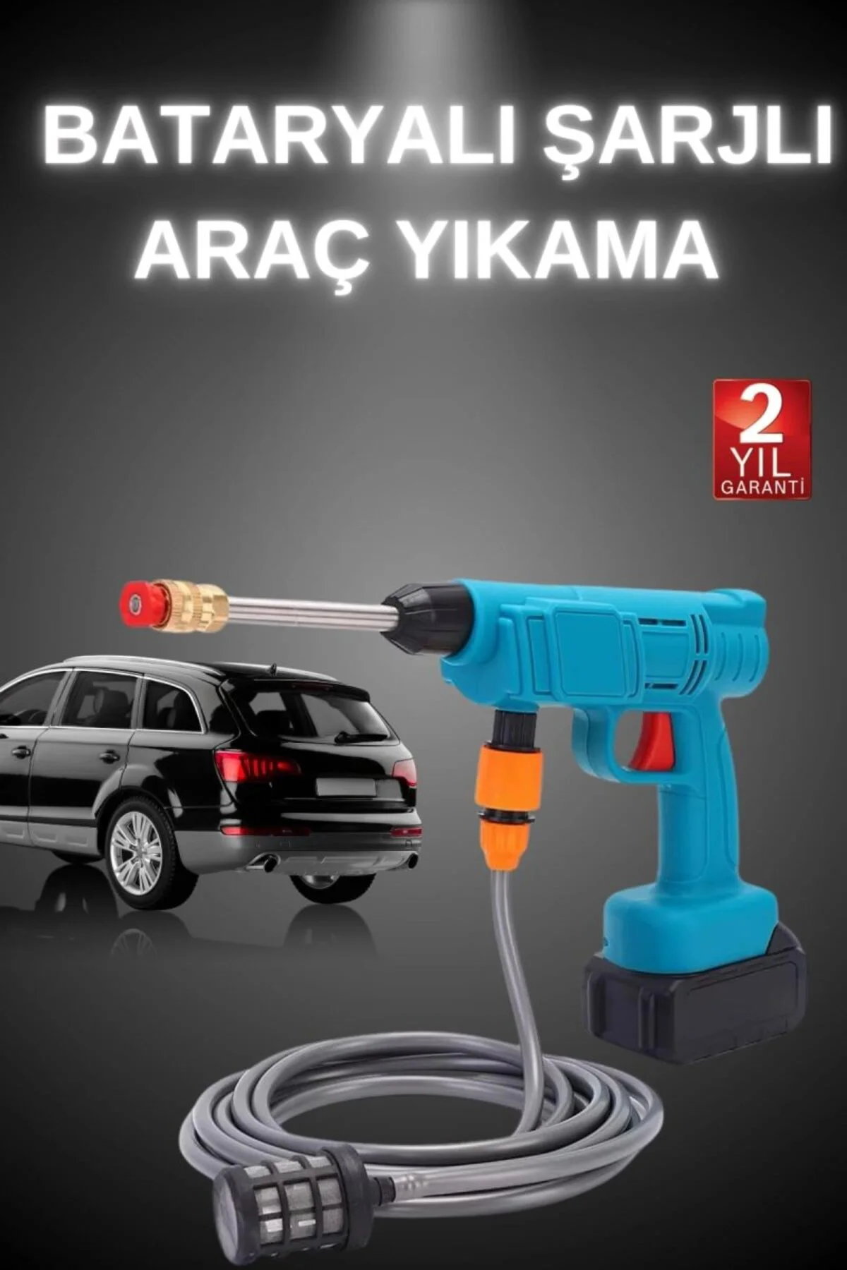 Şarjlı Ve Yüksek Basınçlı Oto Yıkama Makinesi Ve Sulama Tabancası
