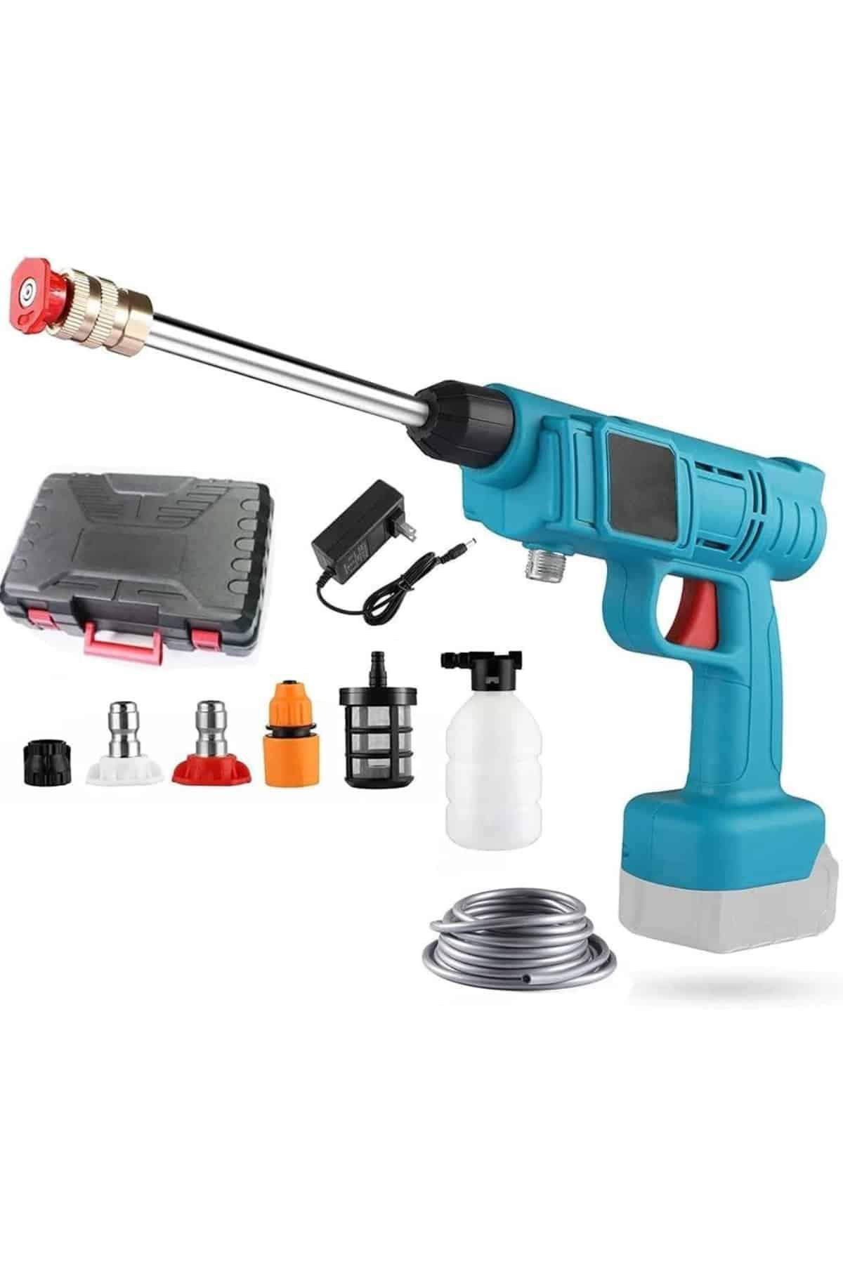 Şarjlı Ve Yüksek Basınçlı Oto Yıkama Makinesi Ve Sulama Tabancası