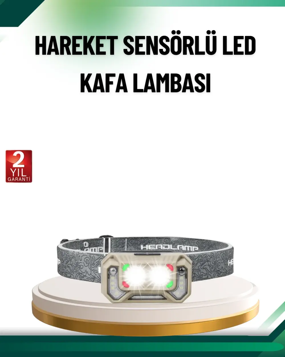 Şarjlı Wave Sensörlü LED Kafa Feneri Outdoor Kullanım