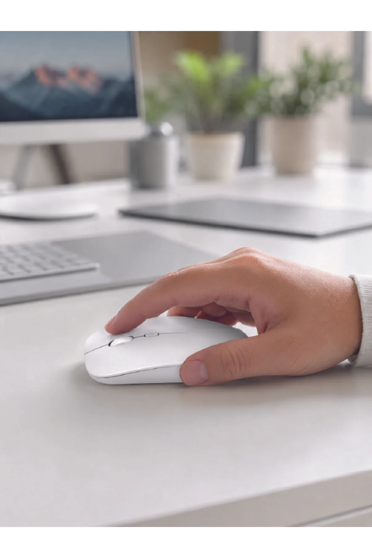 Şarjlı Wireless Mouse Bluetooth Çift Modlu Sessiz Yüksek Hassasiyetli Fare Şarjlı Wireless Mouse Bluetooth Çift Modlu Sessiz Yüksek Hassasiyetli Fare - Görsel 3
