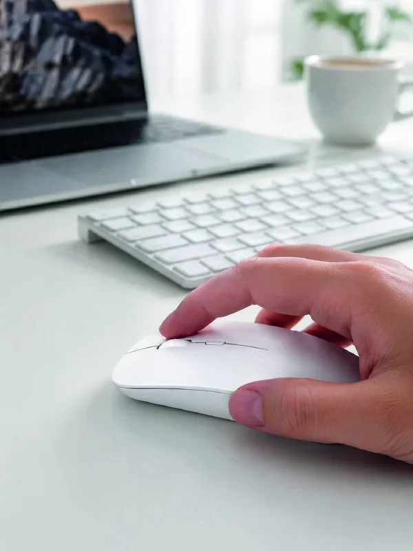 Şarjlı Wireless Mouse 5000 DPI - Bluetooth Çift Modlu Sessiz & Hassas Fare