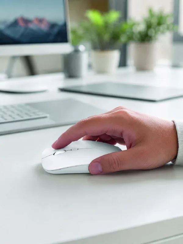 Şarjlı Wireless Mouse 5000 DPI - Bluetooth Çift Modlu Sessiz & Hassas Fare