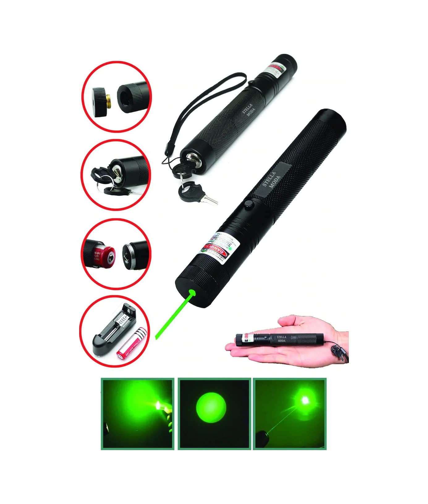 Şarjlı Yeşil Lazer Pointer 100 Mw 5224 Diğer Şarjlı Yeşil Lazer Pointer 100 Mw 5224 Diğer