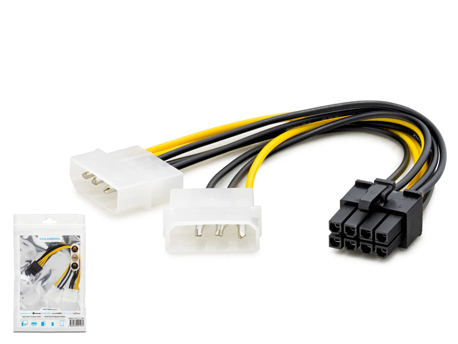 Sata To 8 Pin Ekran Kartı Power Kablosu - Siyah HDX5504