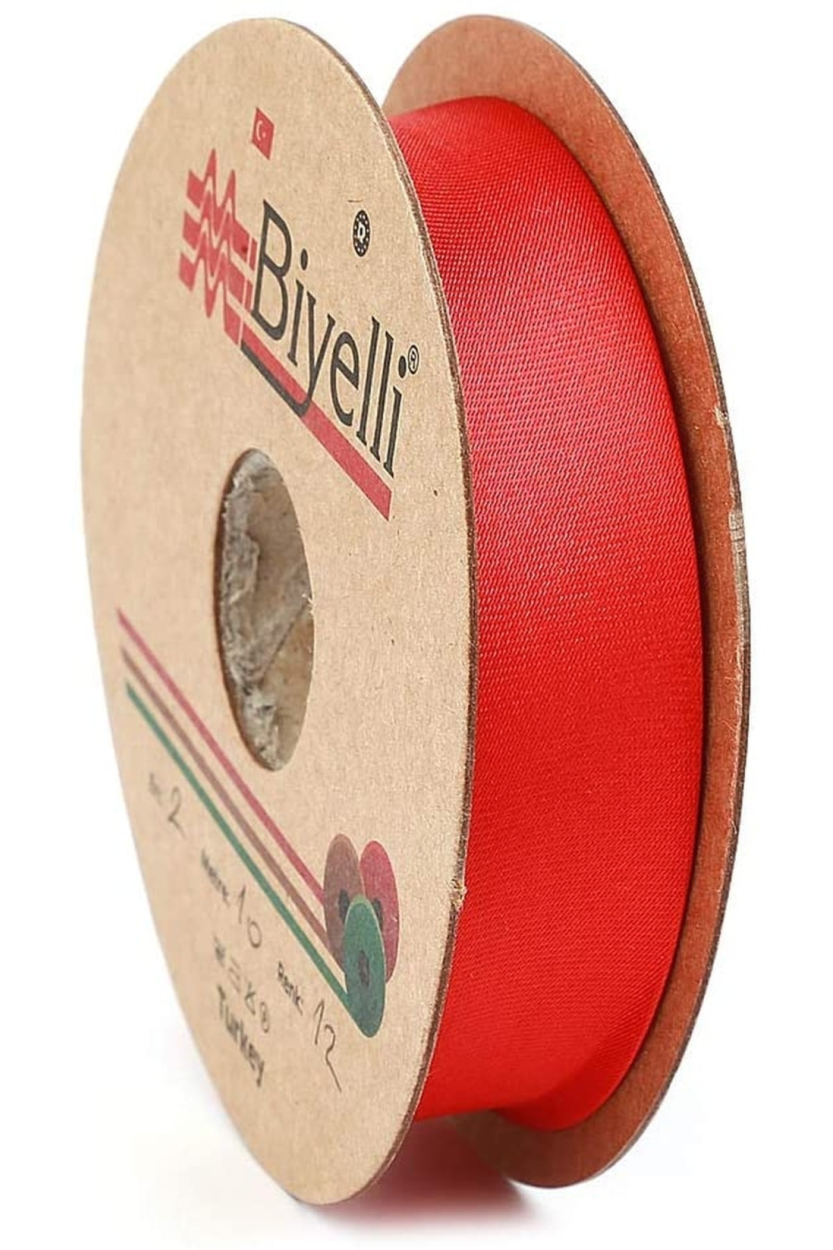 Tuhafiyecimiz Saten Biye 2Cm Eninde 25Mt Kırmızı