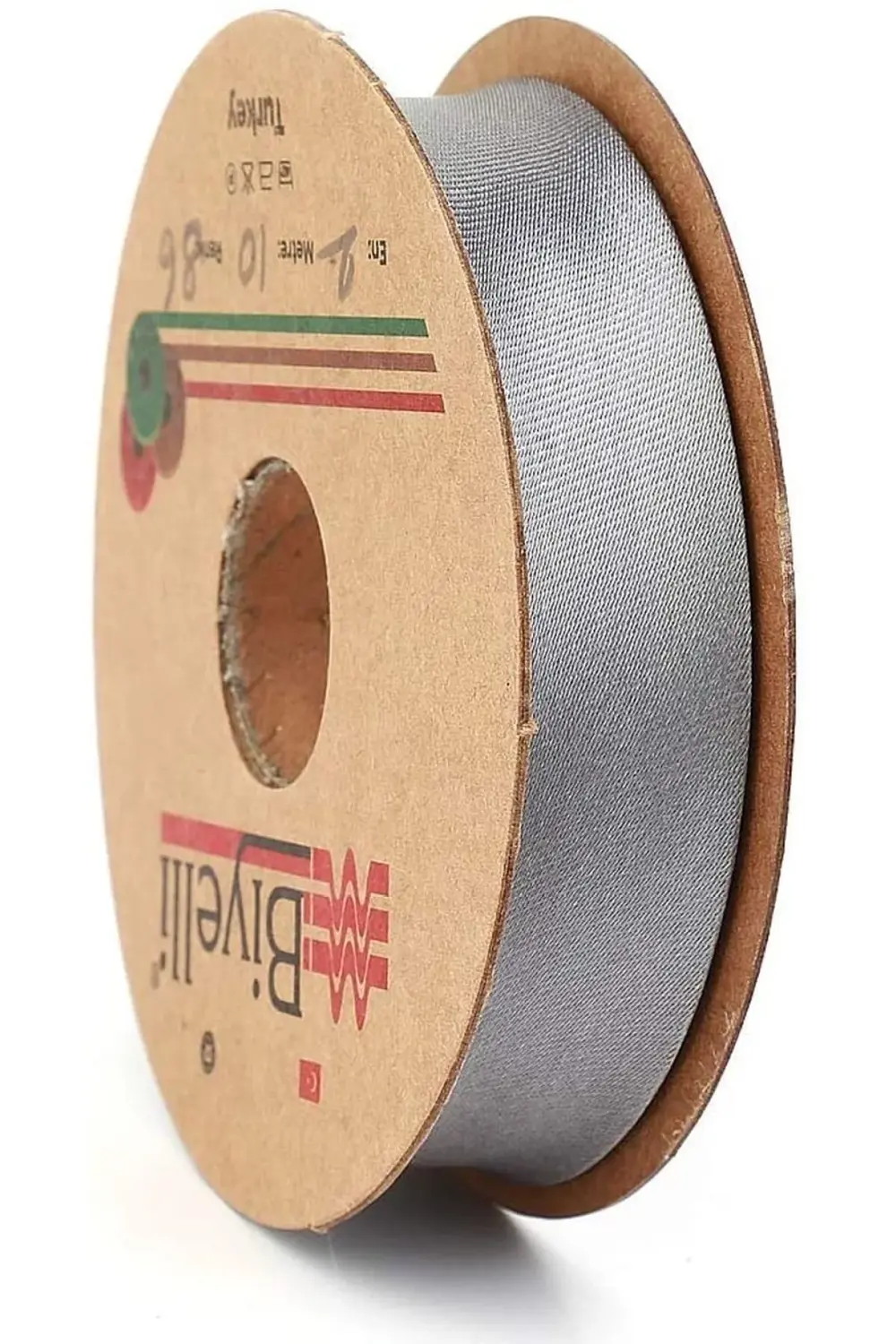 Tuhafiyecimiz Saten Biye 2Cm Eninde 25Mt Gri