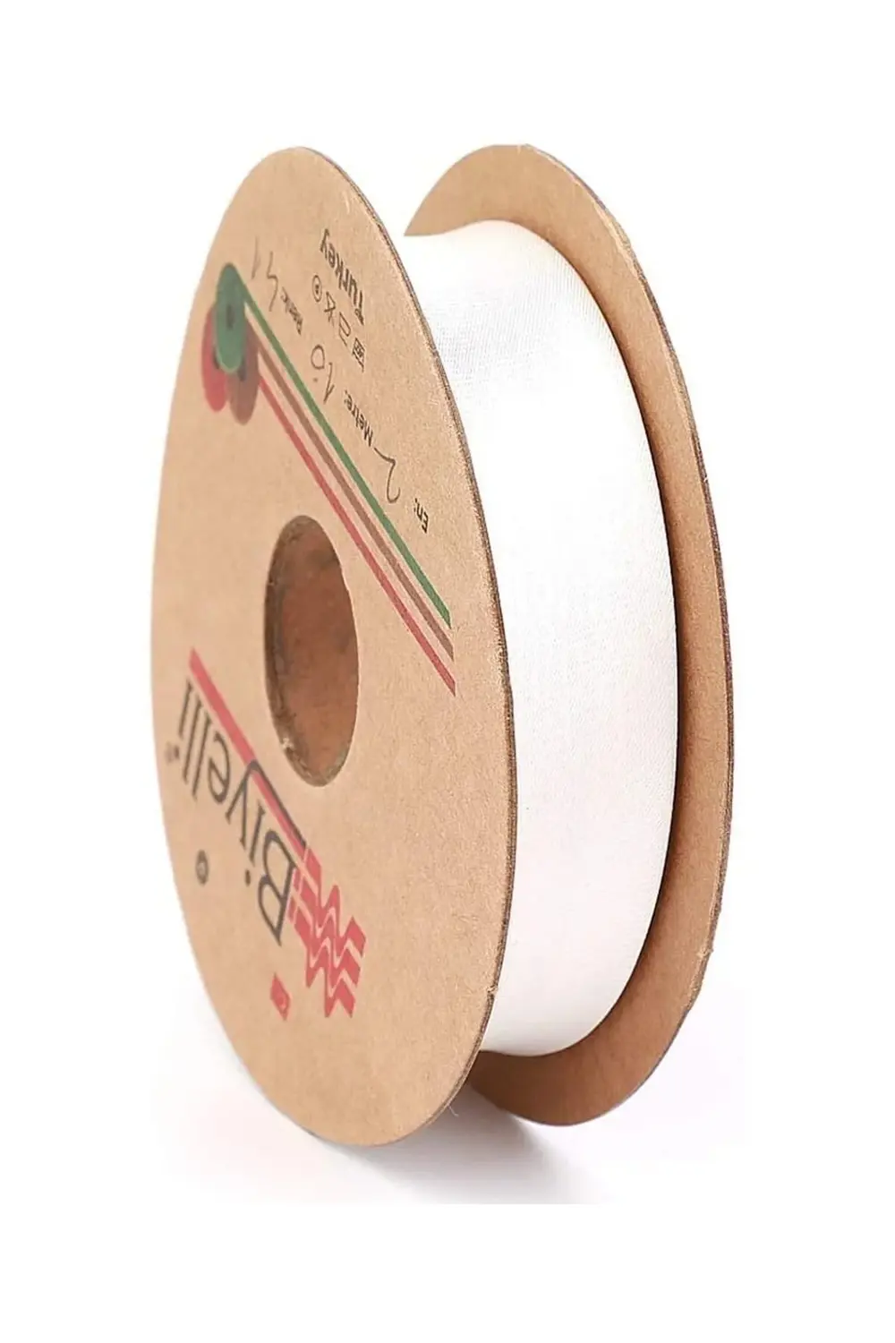 Saten Biye 2cm Eninde 25mt Kırık Beyaz