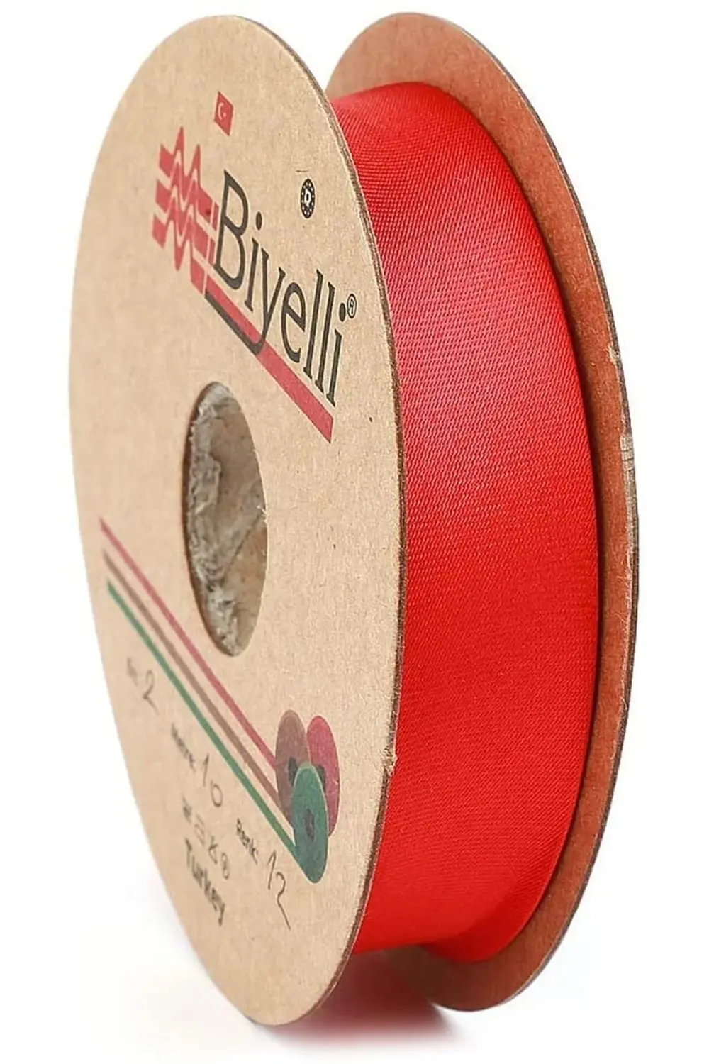 Saten Biye 2cm Eninde 25mt Kırmızı