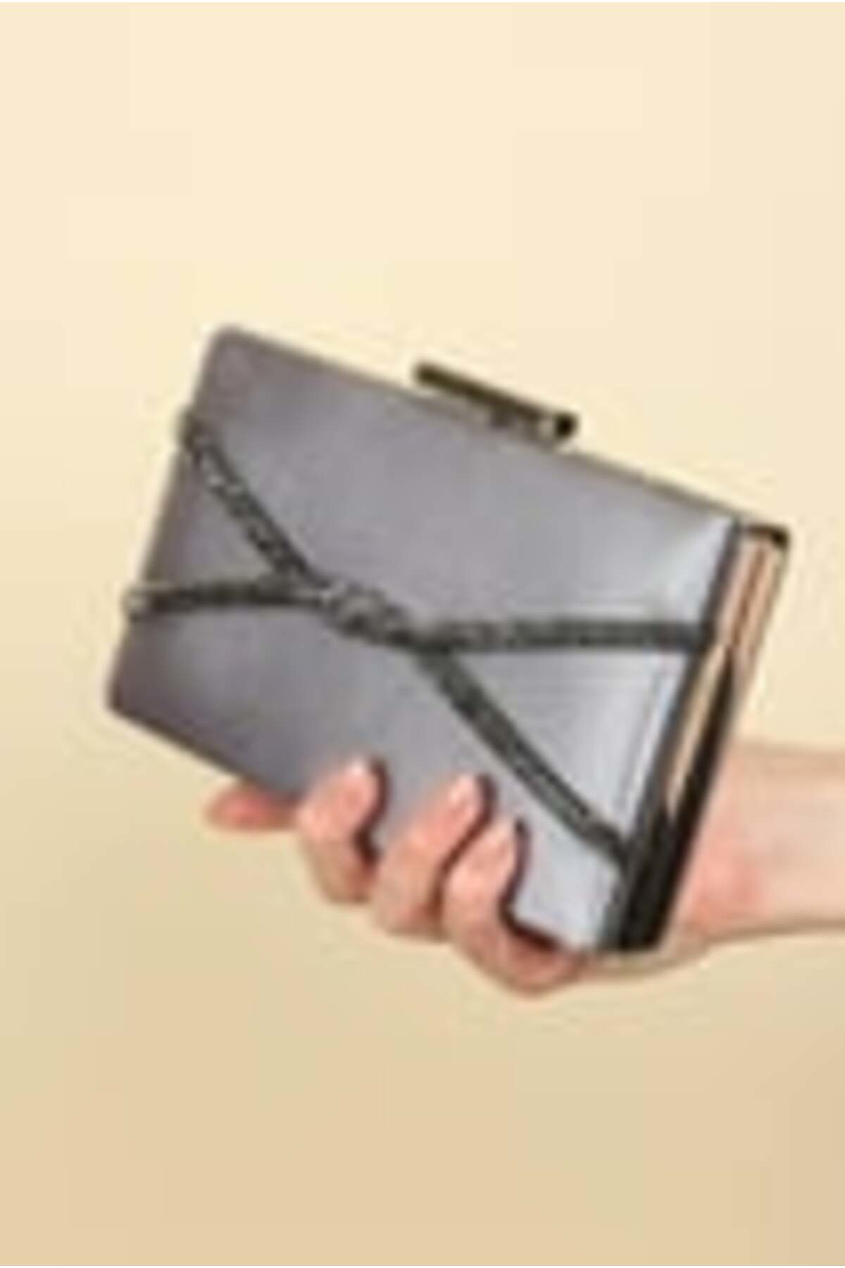 Monalisa Home Saten Çapraz Sira Taşli Lüks Abiye Çanta