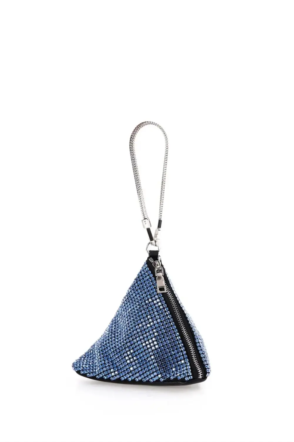 Saten Çapraz Sıra Taşlı Lüks Abiye Çanta