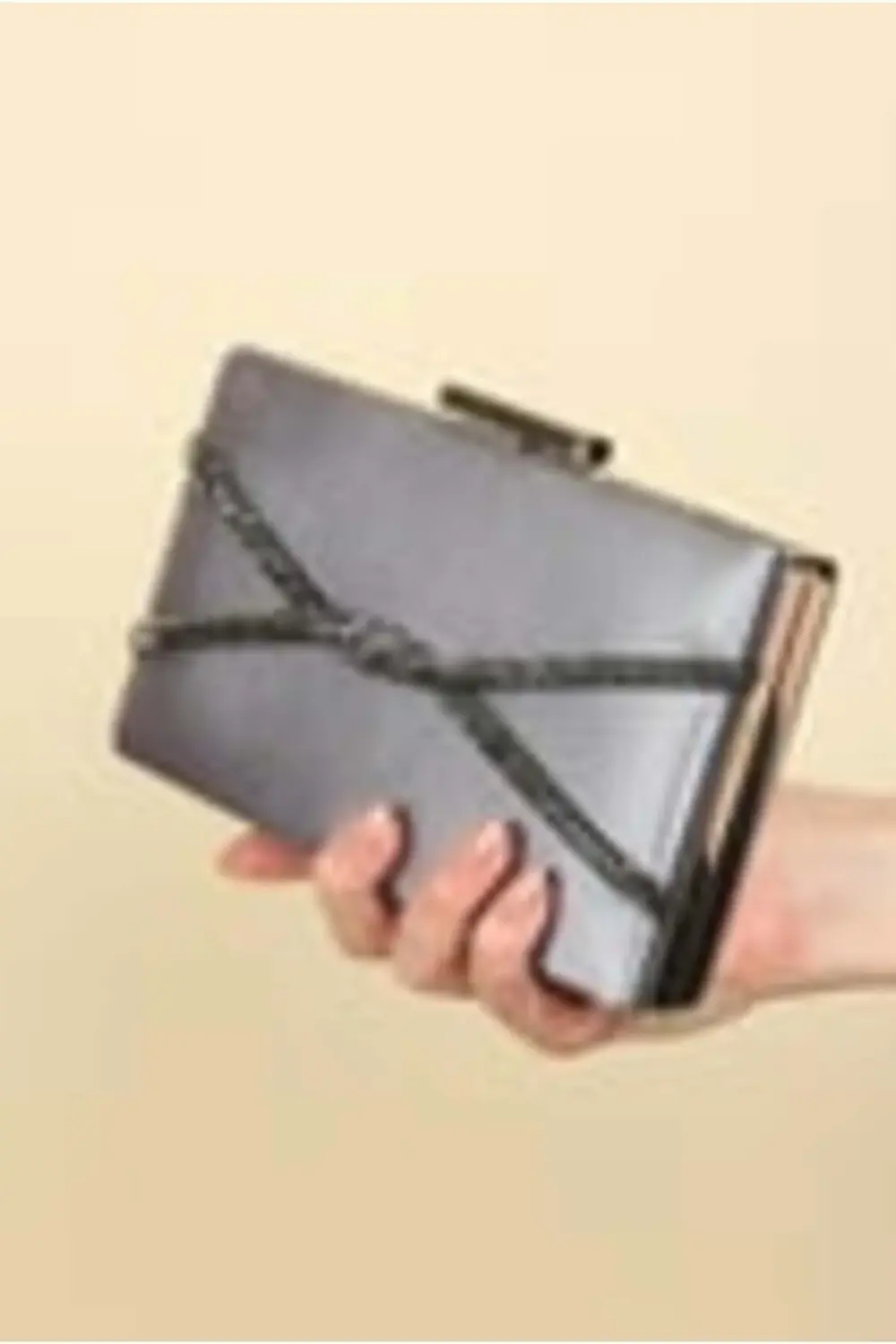 Saten Çapraz Sıra Taşlı Lüks Abiye Çanta