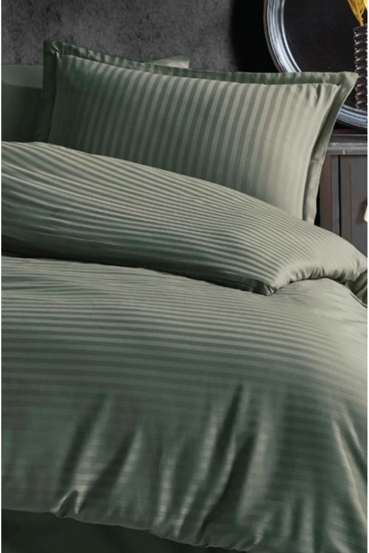 Neysekivar Saten Çift Kişilik Nev Takımı Haki