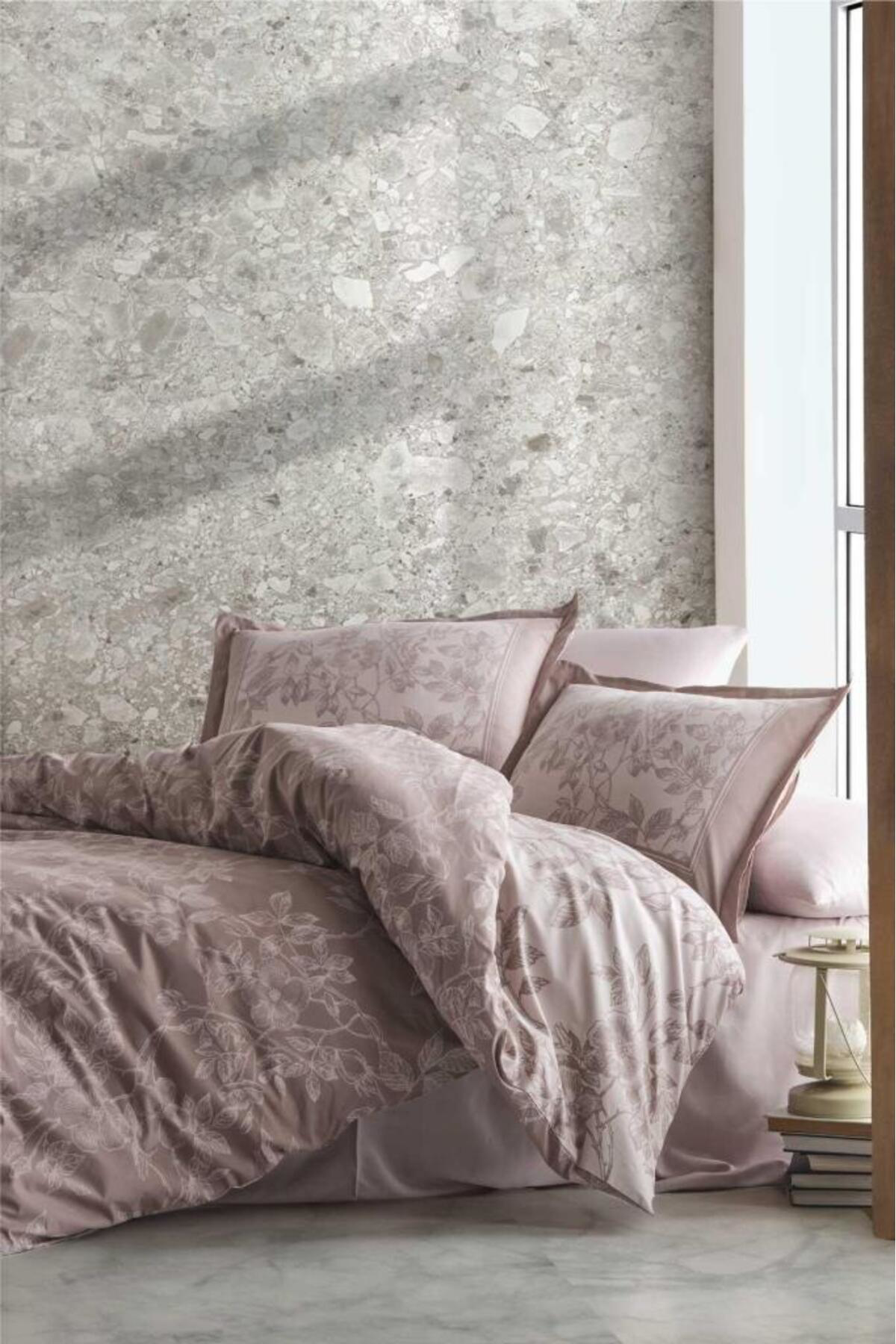 Cpu Elektronik Saten Çift Kişilik Nev Takımı Harrisa V1 Bej