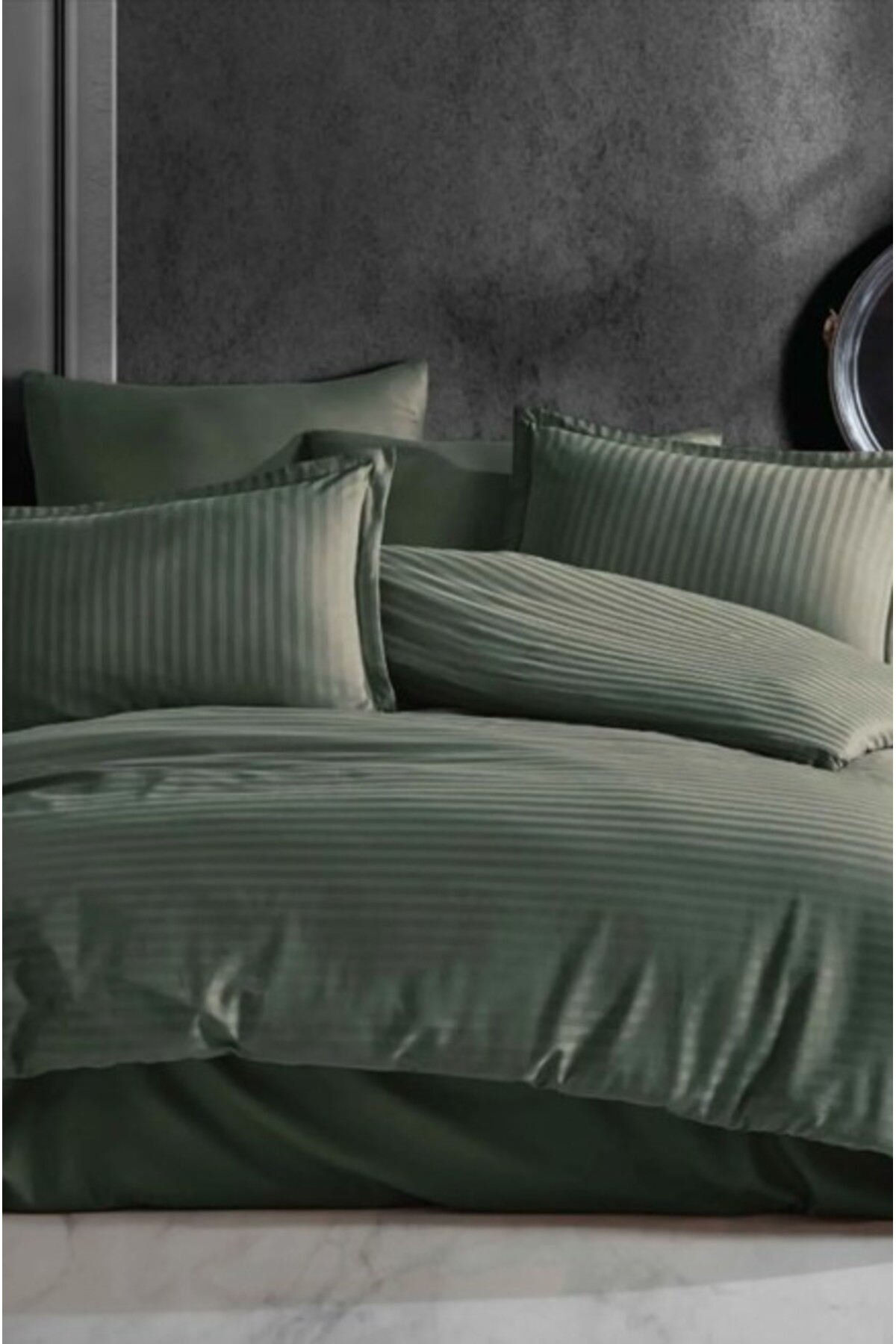 Neysekivar Saten Çift Kişilik Nev Takımı Haki