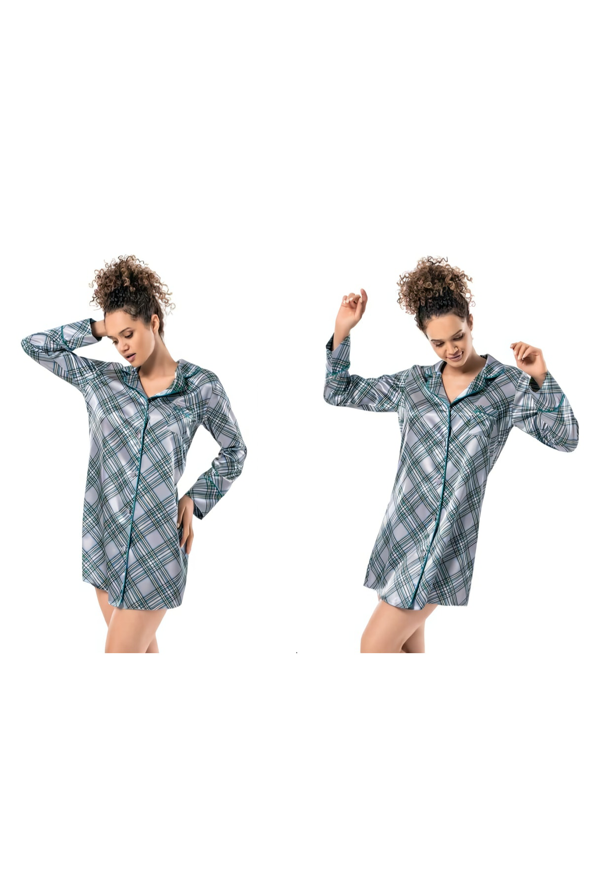 Xsapienza Saten Gömlek Gecelik