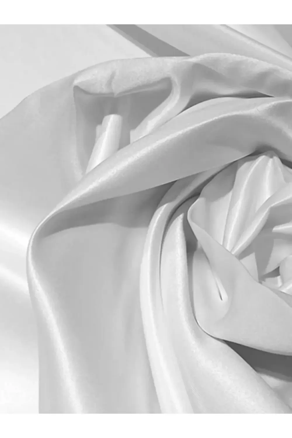 Saten Güneşlik Perde Beyaz