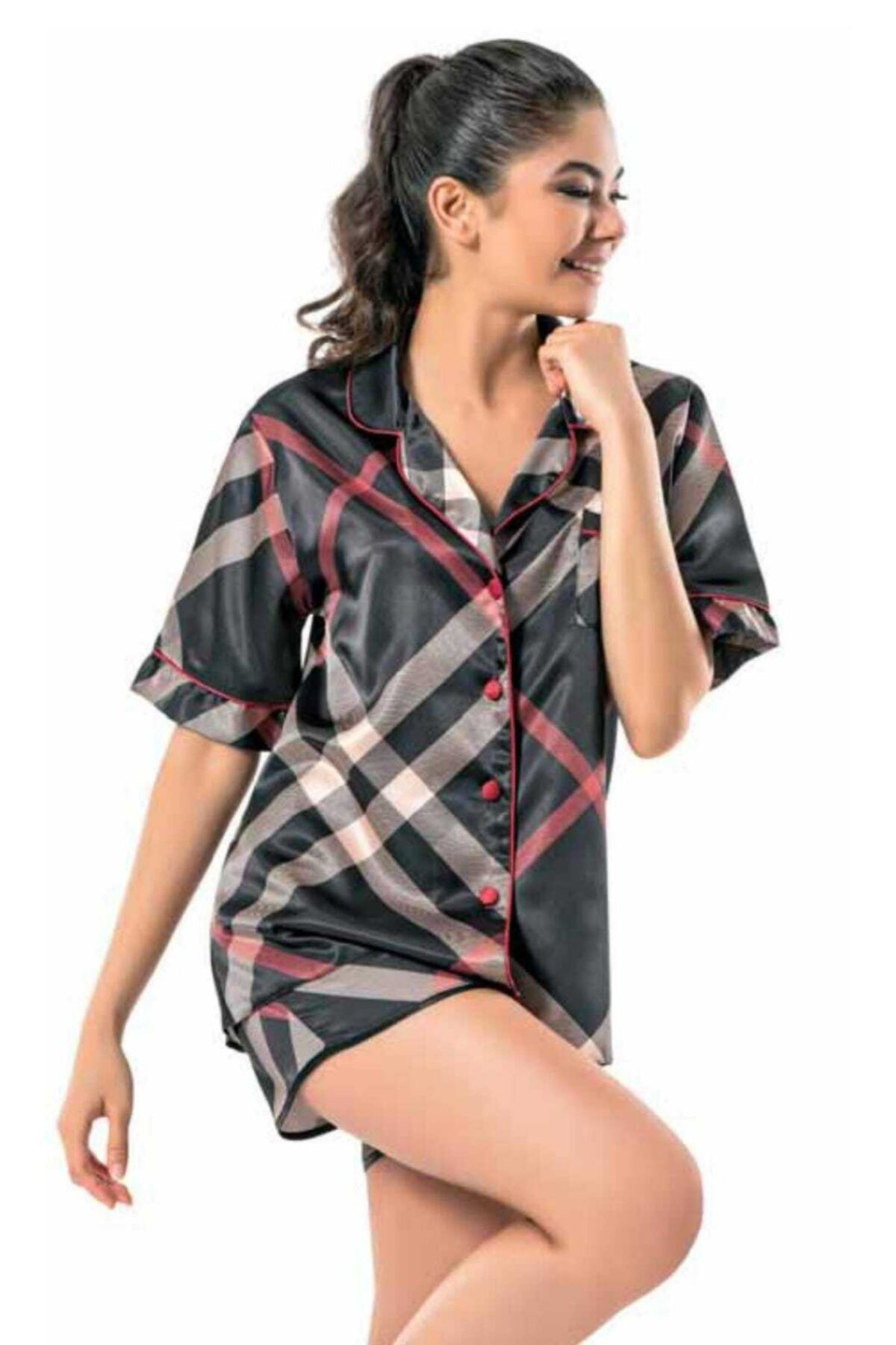 Xsapienza Saten Şort Takım