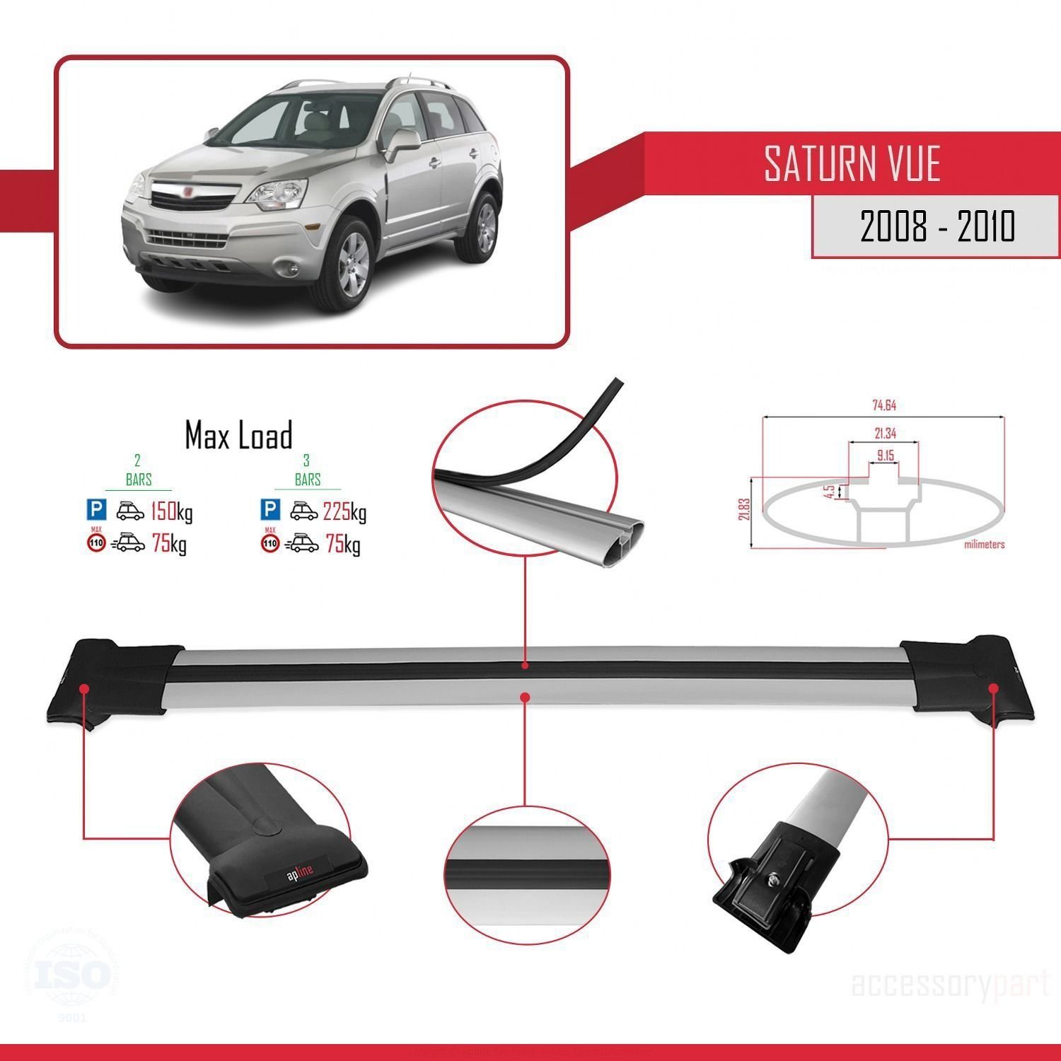Saturn Vue Opel Antara 2008-2010 Arası ile Uyumlu FLY Model Ara A