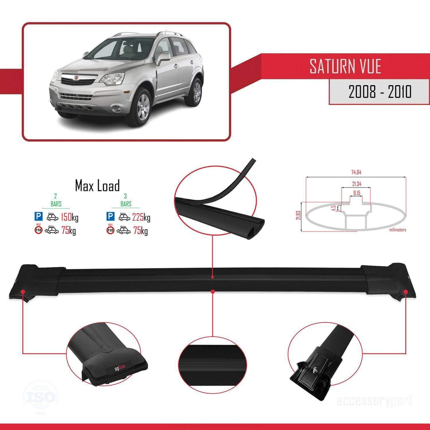 Saturn Vue Opel Antara 2008-2010 Arası ile Uyumlu FLY Model Ara A