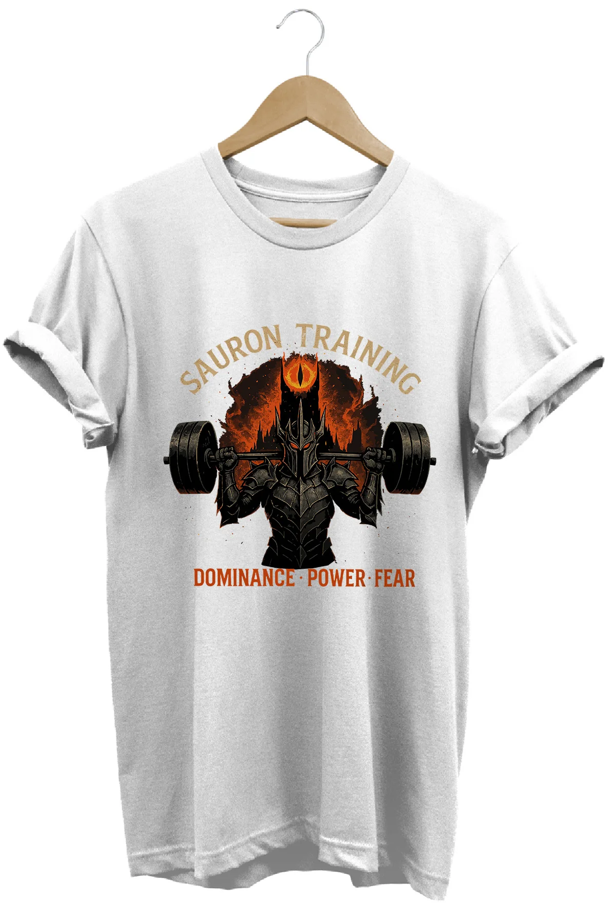 SAURON Gym LOTR Regular Fit %100 Pamuk Yumuşak Dokulu Bisiklet Ya