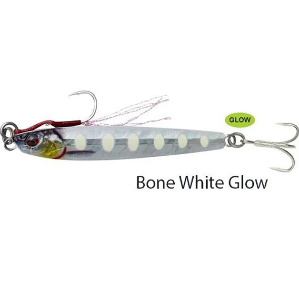 Savage gear 3D Jig Minnow 5 gr 4,6 cm Suni Yem Bone White Glow Savage gear 3D Jig Minnow 5 gr 4,6 cm Suni Yem Bone White Glow