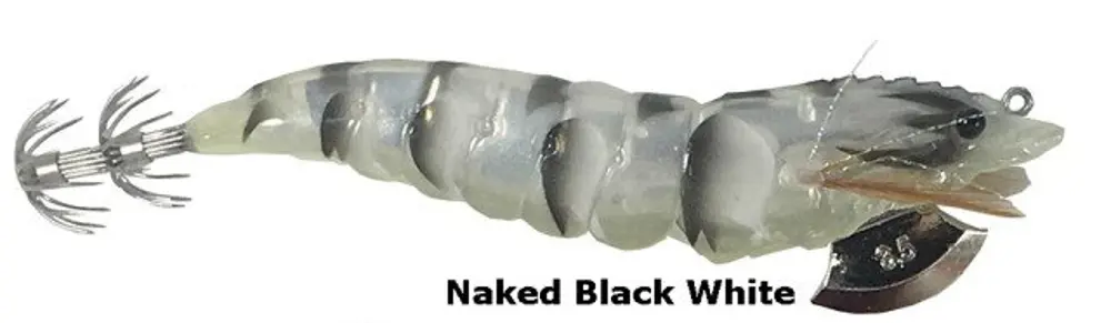 Savage gear 3D Shırımp Egı Jıg 9 cm 23 gr Suni Yem Naked Black Wh