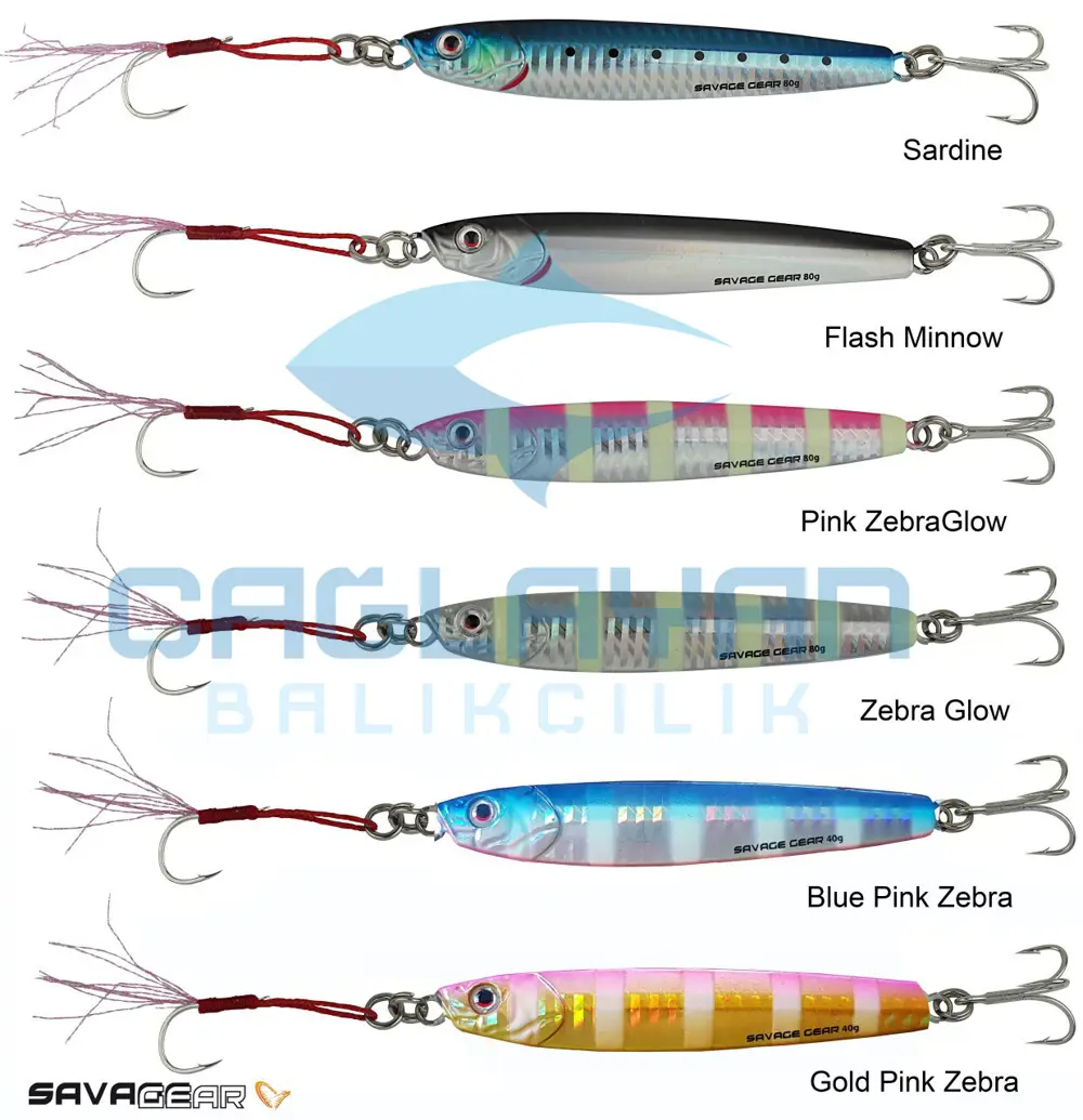 Savage gear 3D Slim Minnow 8gr 5,4 cm Jig Suni Yem Blue Pink Zebr
