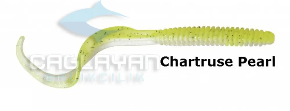 Savage gear LB Rib Worm 110 mm 8 Adet Suni Yem Chartreuse Pearl