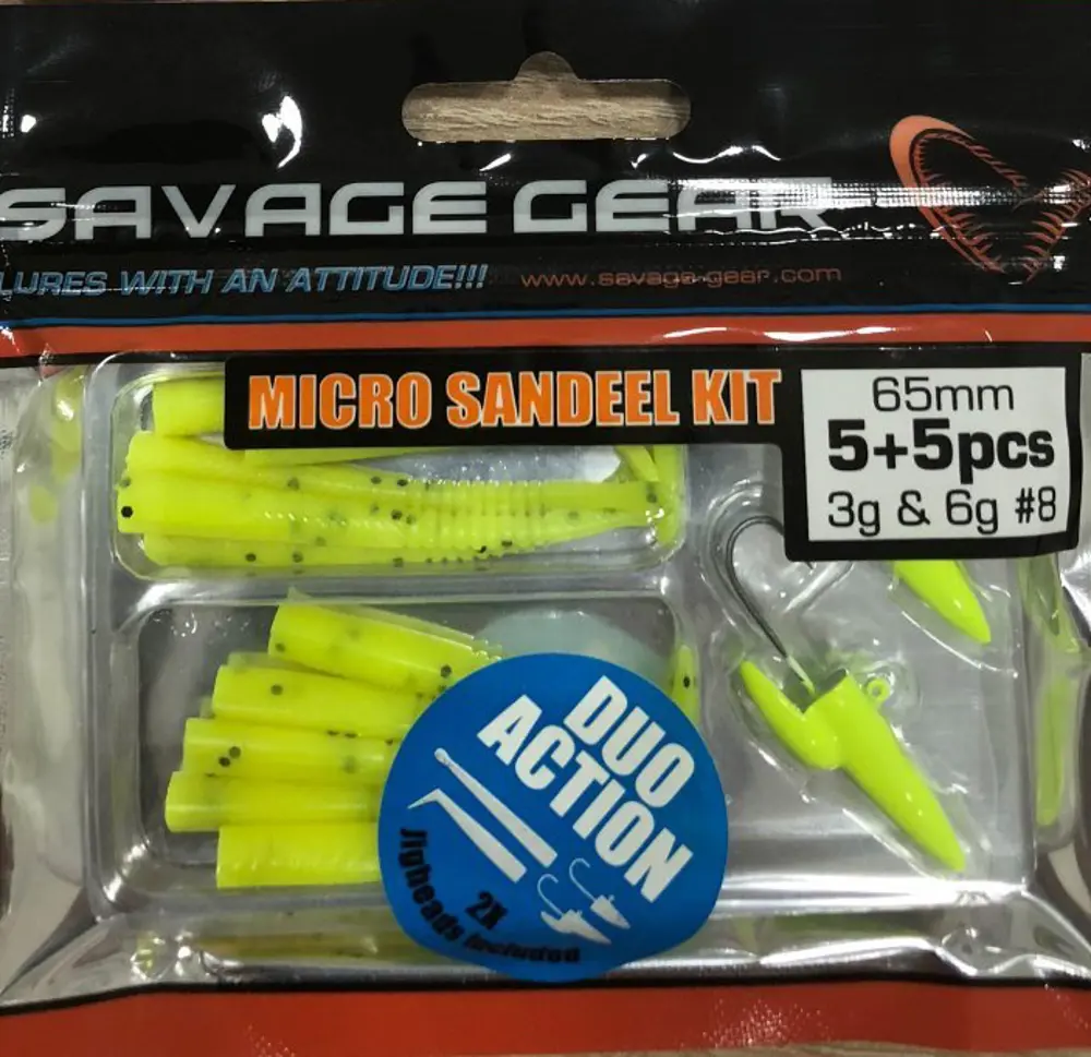 Savage gear Lrf Micro Sandeel Kit 12 Adet(1+1.5+5) Suni Yem Yello