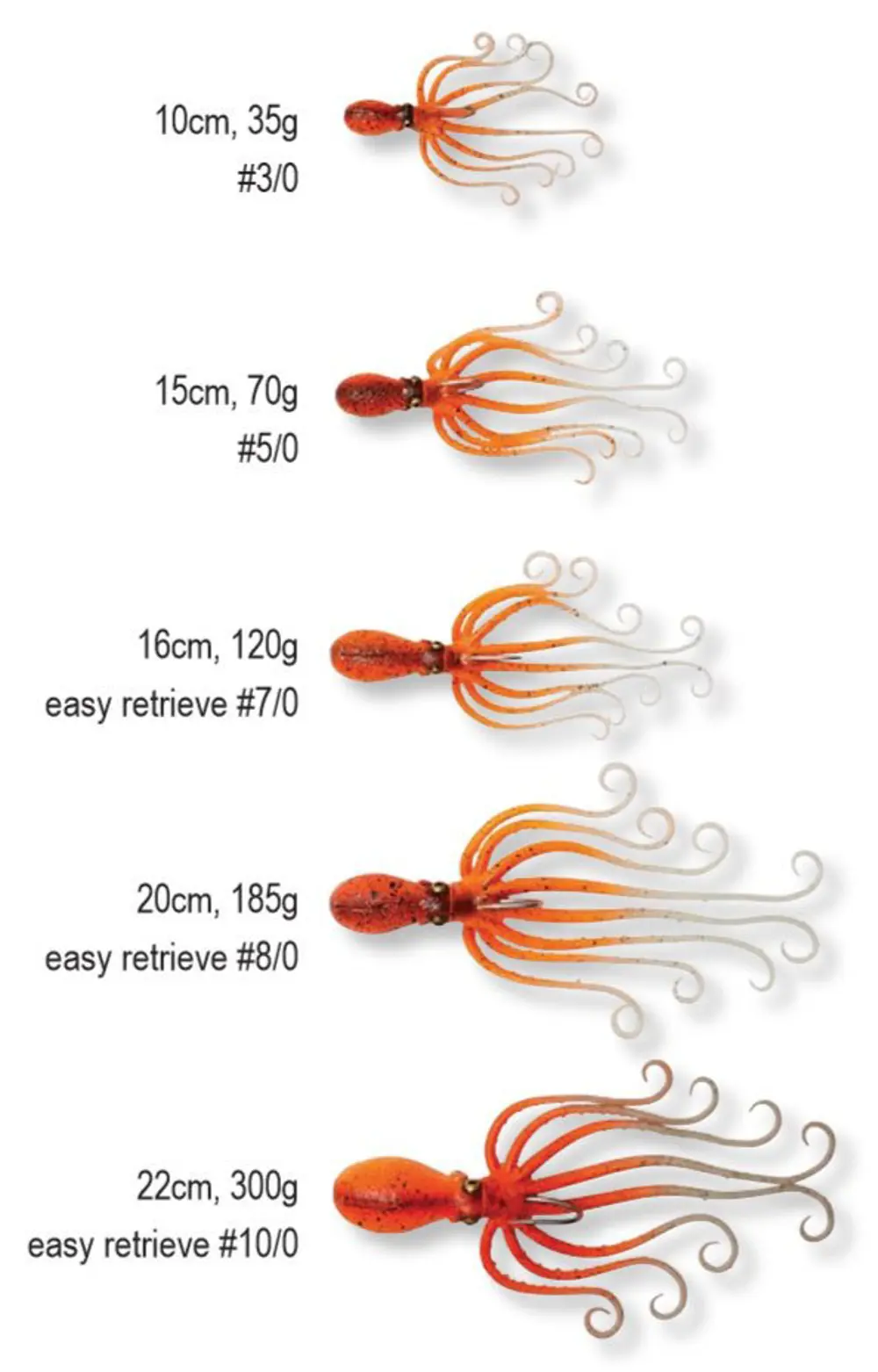 Savage gear Octobus 300g 22cm Suni Yem UV Orange Glow