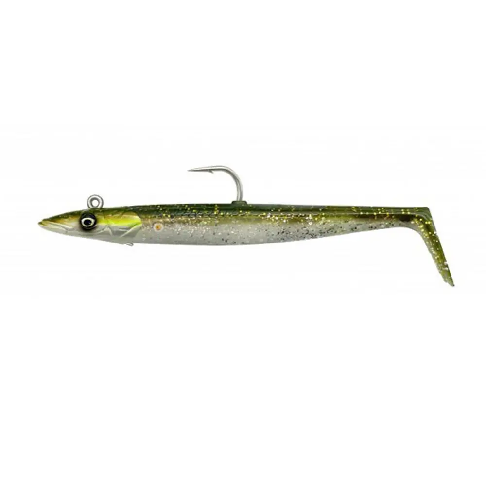 Savage Gear Sandeel V2 12 cm 22 gr Green Silver 2+1 Savage Gear Sandeel V2 12 cm 22 gr Green Silver 2+1