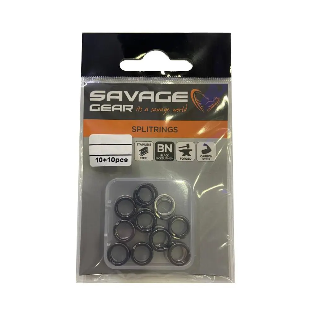 Savage Gear Splitring 6mm 77 lbs 35 kg SS+BLN 10+10