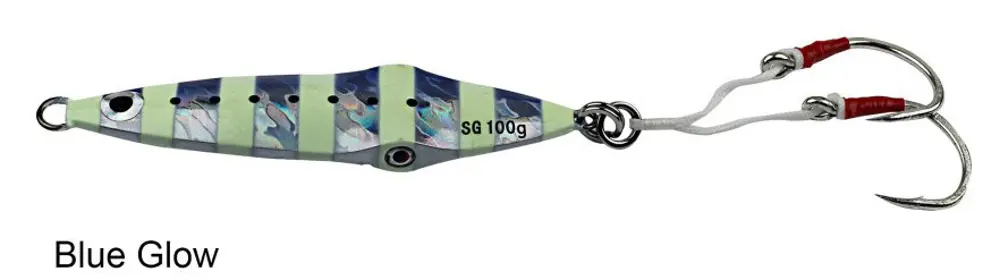 Savage gear Squısh Jig 11,5cm 130g Suni Yem Blue Glow Zebra Savage gear Squısh Jig 11,5cm 130g Suni Yem Blue Glow Zebra