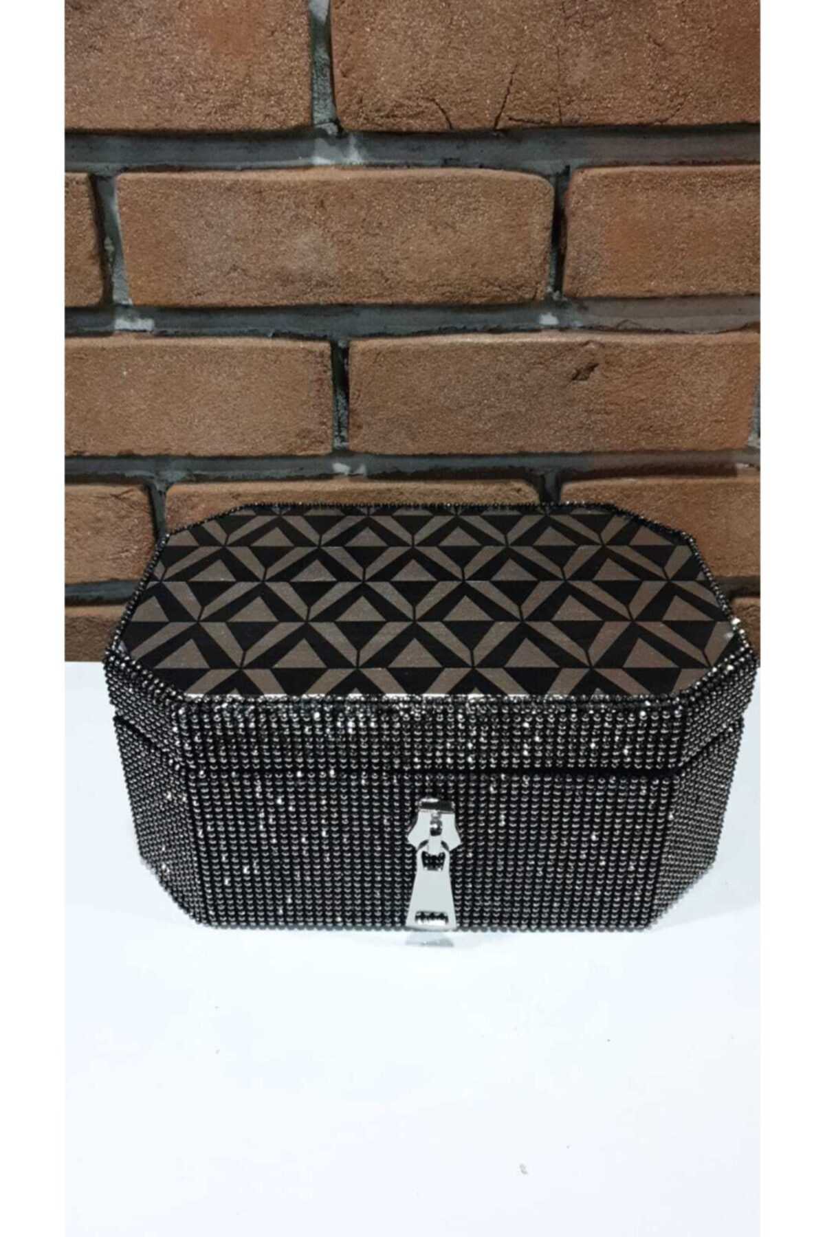 Elif Aksesuar Savaroski Taşlı Dekoratif Mücevher Kutusu