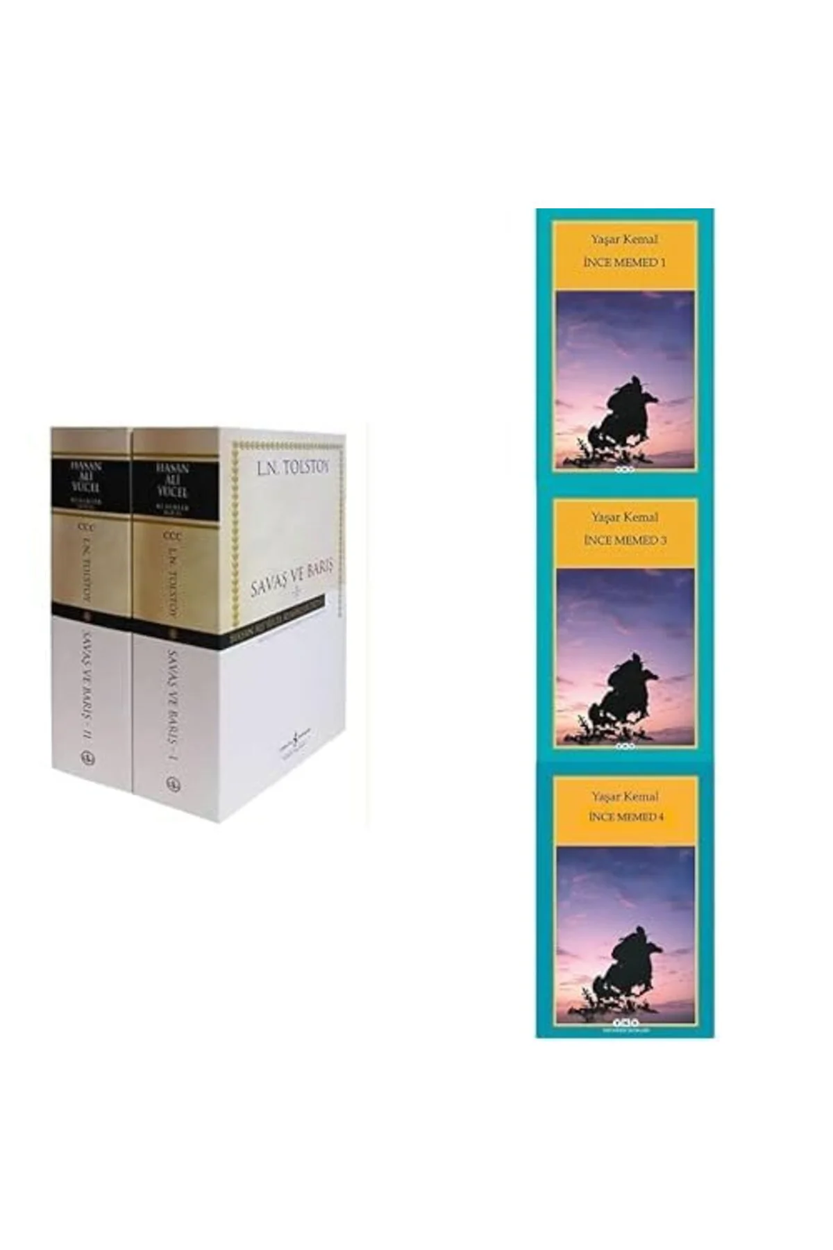 savas ve baris-2 cilt +ince mehmed 1 ince mehmed 3 ince mhmed 4 (5 kitap)