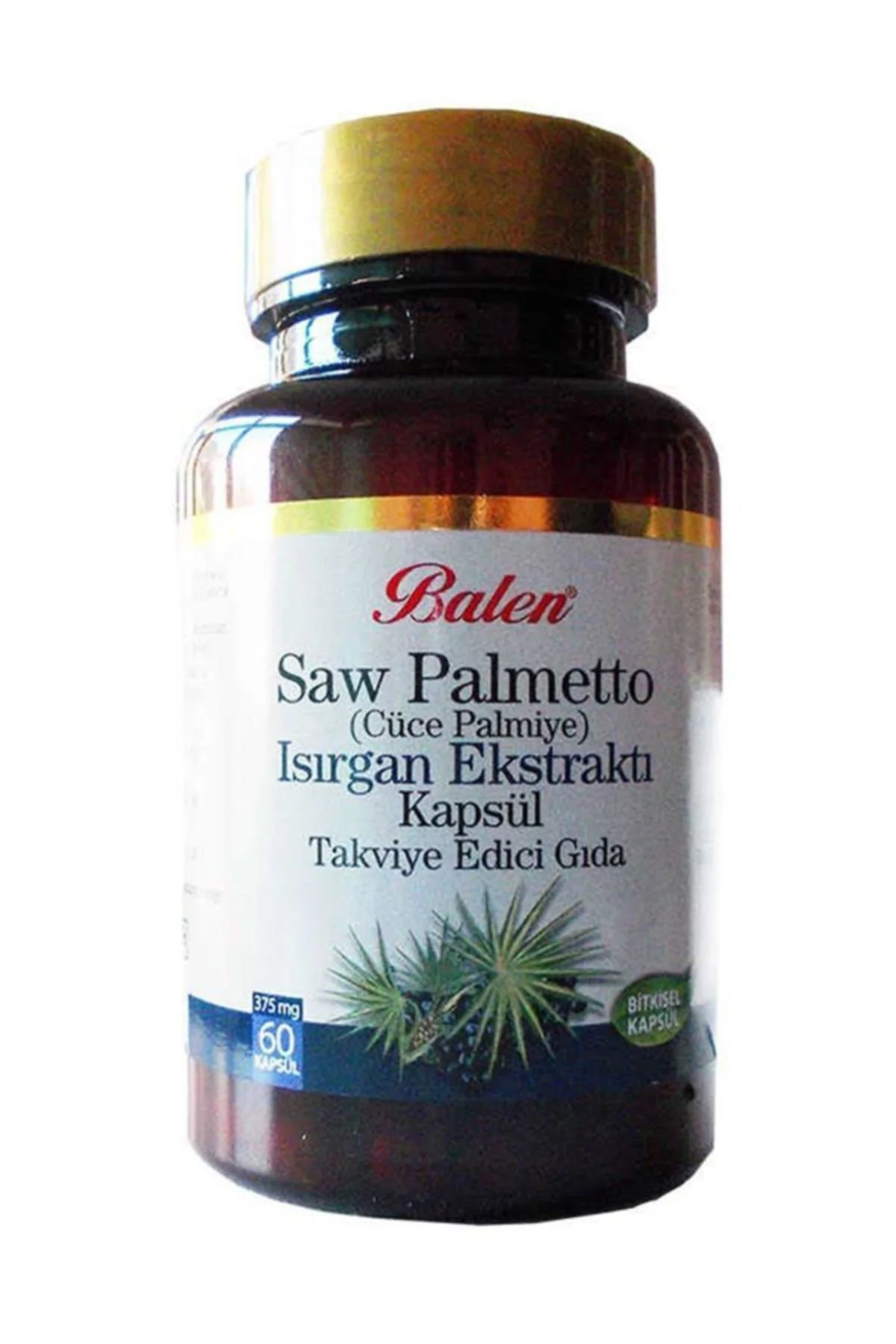 Saw Palmetto Cüce Palmiye Isırgan Ekstraktı 375mg 60 Kapsül